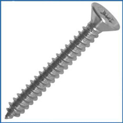 W4 No 10 X 1 Stainless Steel Self Tapping Counter Sunk Screw 5 Pack