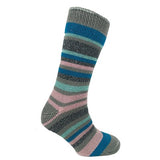Ladies Thermal Insulated Striped Socks (Assorted Colours)