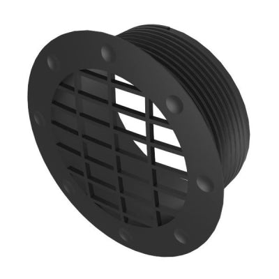 Whale Duct Fitting 65MM Fixed Vent Black