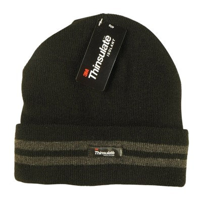 Black Stripe Thinsulate Hat