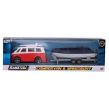 Camper Van Speedboat Die Cast Model Set