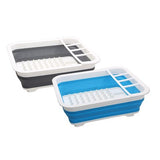 Collapsible-Wares Dish Rack With Cutlery Holder