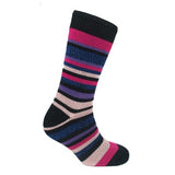 Ladies Thermal Insulated Striped Socks (Assorted Colours)