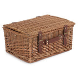 4 Person Classic Green Tweed Fitted Hamper