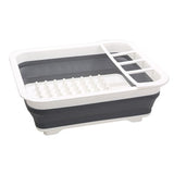 Collapsible-Wares Dish Rack With Cutlery Holder