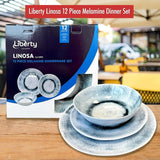 Liberty Linosa 12 Piece Melamine Dinner Set