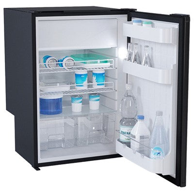 Vitrifrigo 115L front opening black door fridge with ice box