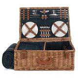 4 Person Blue Tweed Hamper