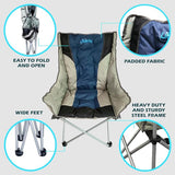 Liberty Blue Comfort Camping Chair