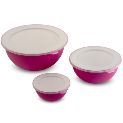 Omada Sanaliving Fuscia 3 Piece Bowl Set