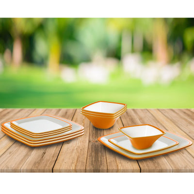 Omada Square 12Piece Dinner Set - Yellow
