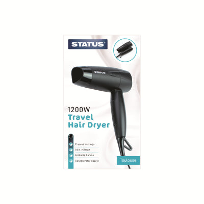 Toulouse 1200w Travel Hairdryer (order in multiples of 6)