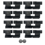 Hartal Black 8 Standard Flyscreen Clips