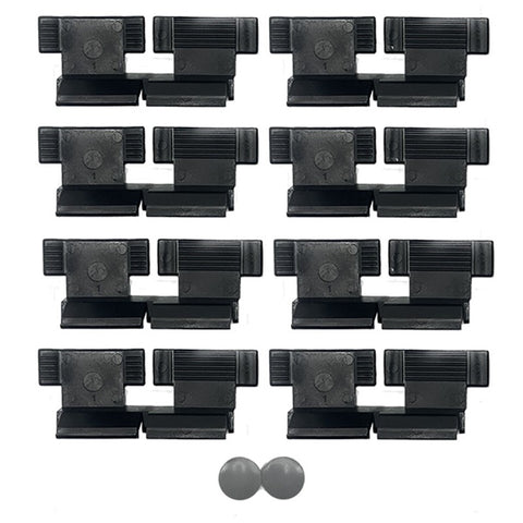 Hartal Black 8 Standard Flyscreen Clips