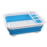 Collapsible-Wares Dish Rack With Cutlery Holder