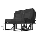 RIB Altair Bed 112cm T7 Black fabric with Isofix. 105 degree handle / 140x200 cut out