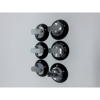 Thetford Chrome Hob knobs 6 Pack