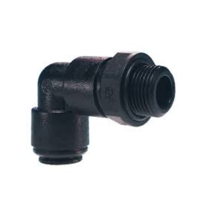 John Guest Black Acetal Swivel Elbow (BSP Thread) 12mm 3/8