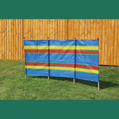 4 Pole Multicoloured Polythene Windbreak