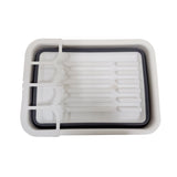 Collapsible-Wares Dish Rack With Cutlery Holder And Sink Drainer