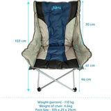 Liberty Blue Comfort Camping Chair