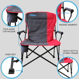 Liberty Folding Chair - Red 'new for 2024' Camping