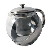 Edgcumbe Stainless Steel And Glass Teapot (0.9L)