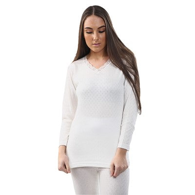 Thermal White Long Sleave Ladies Shirt Mixed Sizes