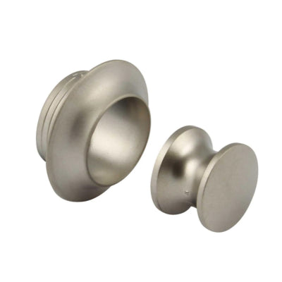 Hafele Matt Nickle 13Mm Push Button Including Rosette