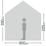 Quest 3x3m Giza folding gazebo