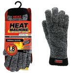 Mens grey marl thermal insulated gloves