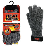 Mens grey marl thermal insulated gloves