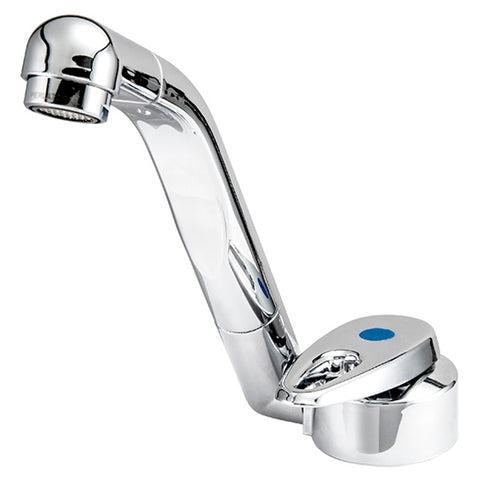Samba Cold Water tap with 25cm flexi hose with barbed ends and 33mm hole size