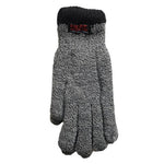 Mens grey marl thermal insulated gloves
