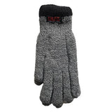 Mens grey marl thermal insulated gloves