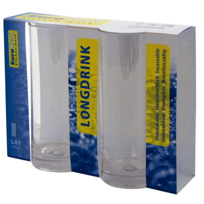 Euro Trail Long drink polycabonate Glass 360ml x 2