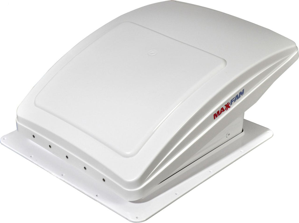 MAXXAIR 0007000K MaxxFan Deluxe Fan with Remote and White Lid, Smoke