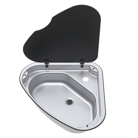 Thetford Series 33 Triangular Sink with Glass Lid 480mm