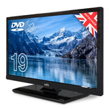 Cello 19" LED Digital Freeview/Freesat Tv/Built-in DVD Player 240/12v